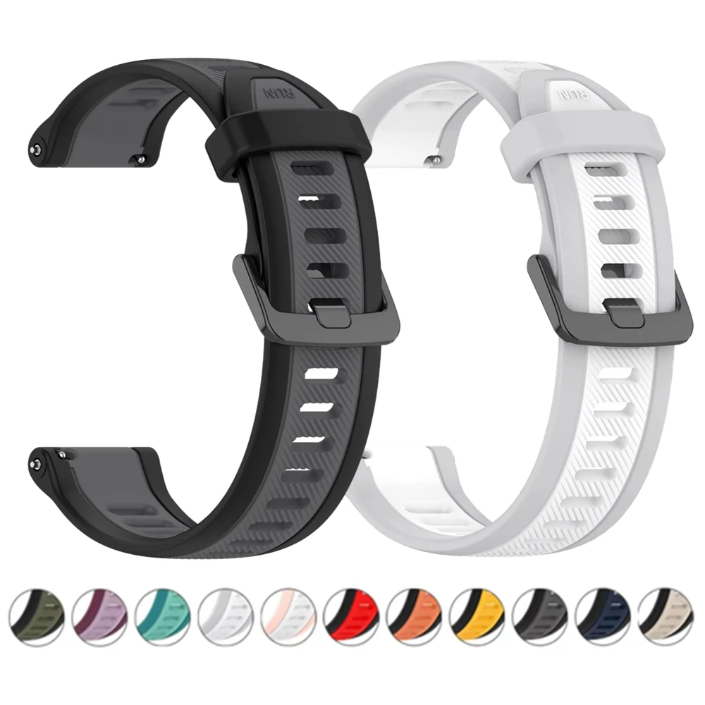 22mm 20mm 18mm Texture Silicone Strap For Garmin Forerunner 570 265 255 165 265S Vivoactive 6 5 3 4 4S/Venu 3S 3 2 Plus SQ Band