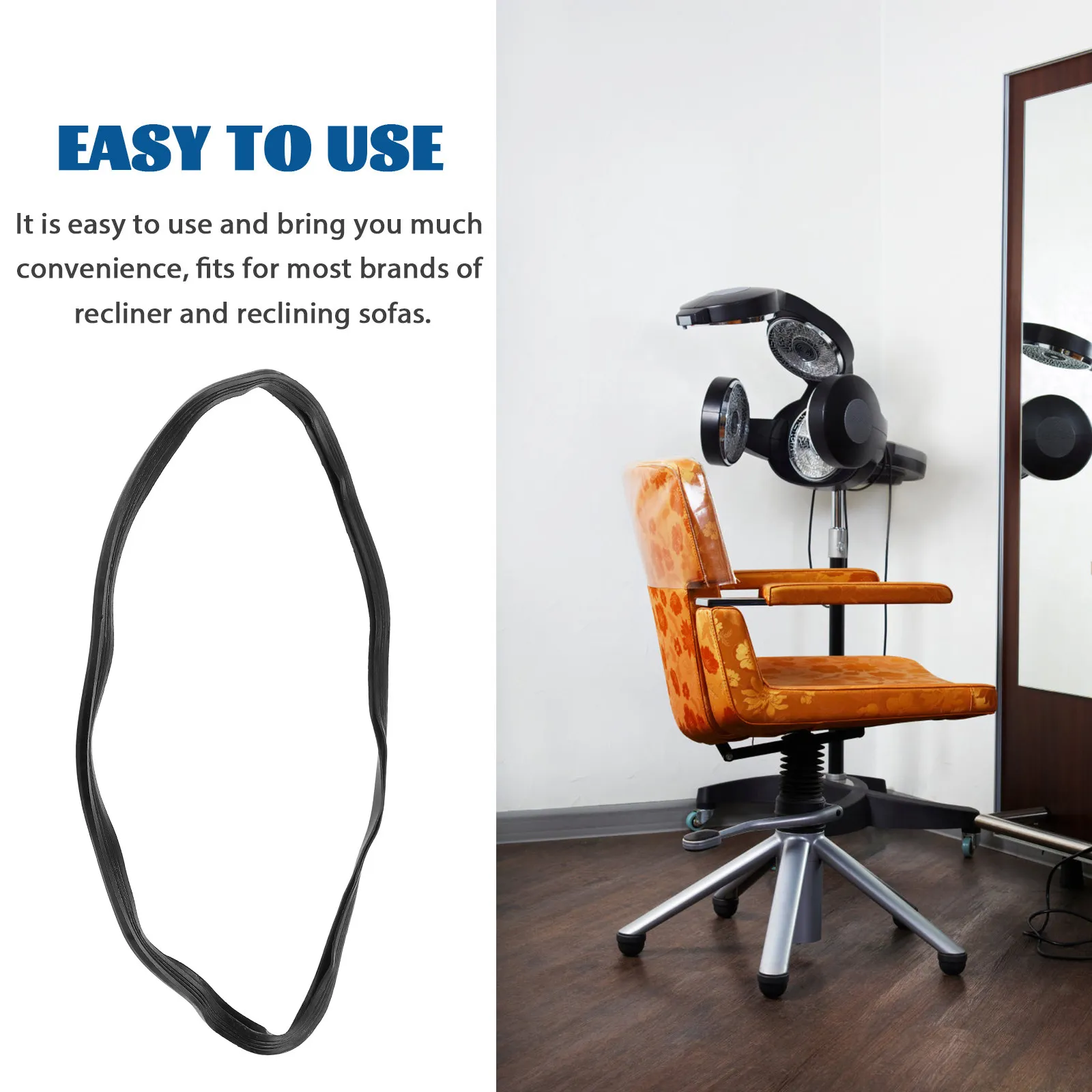 Barber Chair Base Rubber Ring Floor Protector Nonslip Salon Styling Chair Part for Smooth Operation Base Rubber Ring