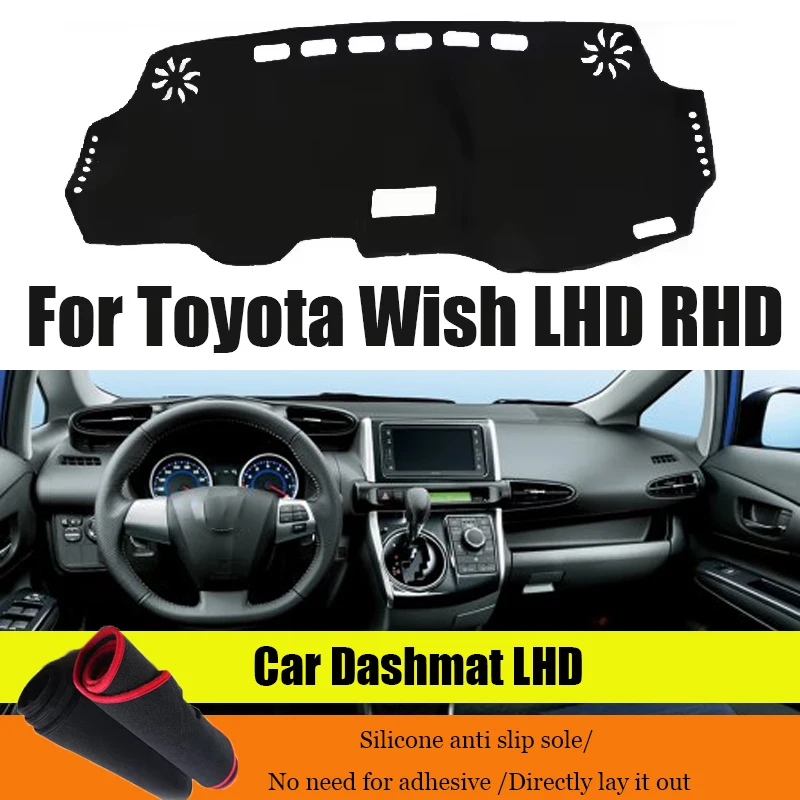 

ZUIMI для Toyota Wish LHD RHD крышка приборной панели коврик для приборной панели Dashmat крышка приборной панели козырек от солнца высокое качество индивидуальный пылезащитный