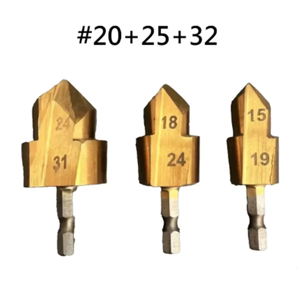 1pcs 6.35mm -Hexagonal Shank Drill Bit Water Pipe Expansion- Drill Punch Plumber -Home DIY Power Tool Spare Parts For Replacing