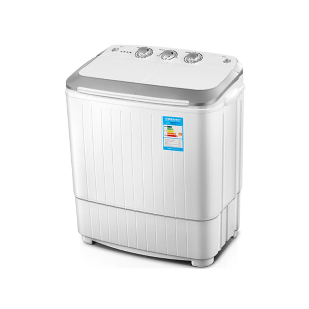 Commercial household small portable semi-automatic double bucket smart washing machine with dryer