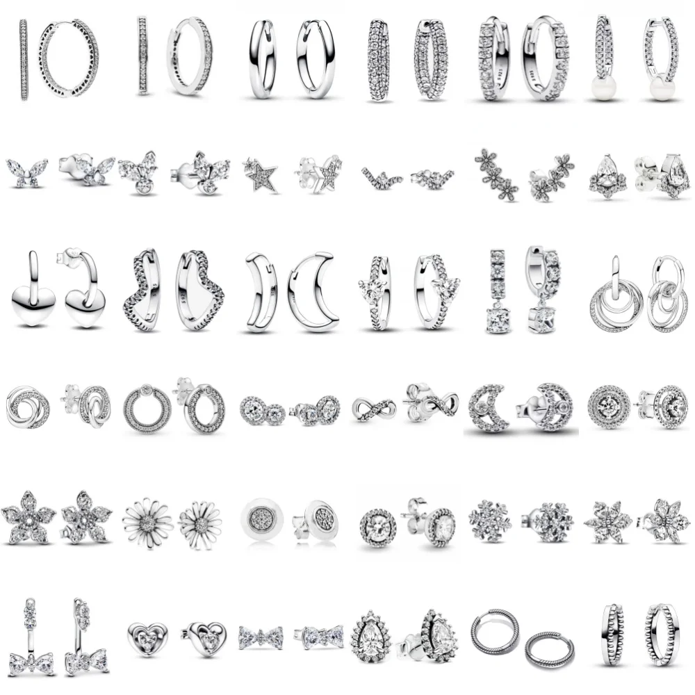 

Fine 925 Sterling Silver Flower White Stone Heart Diy Fit S925 European Bracelet Women Jewelry Party Fashion