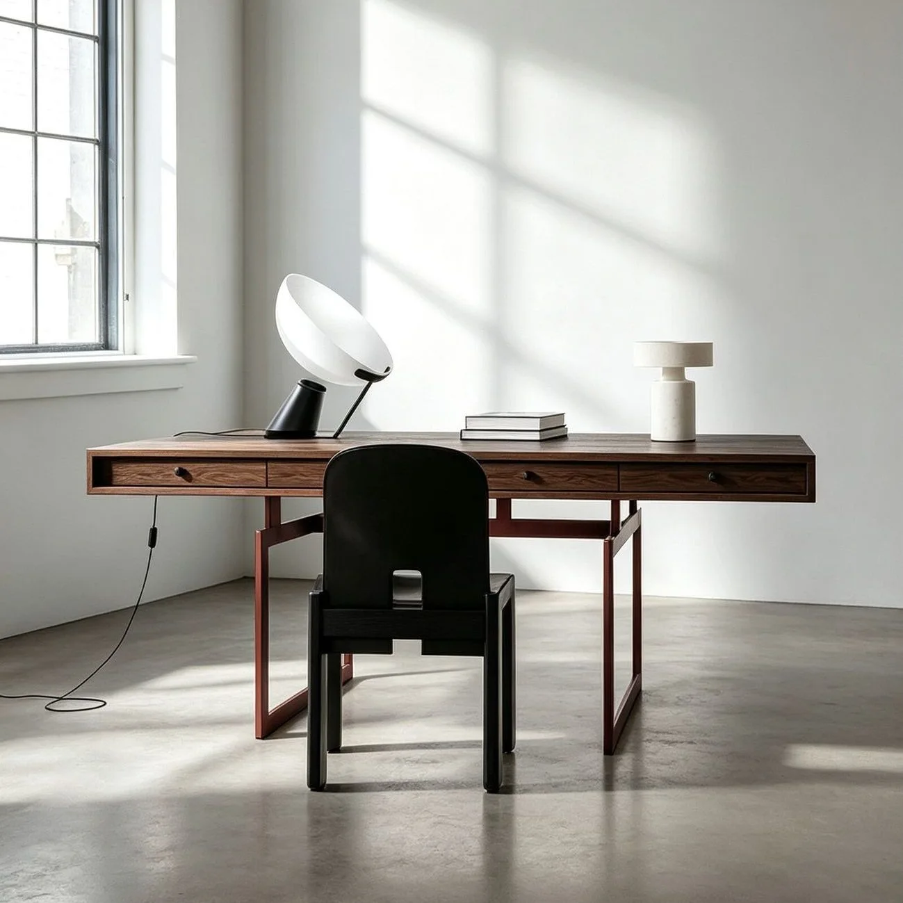 Designer medieval Italian solid wood desk home study office computer desk with drawers