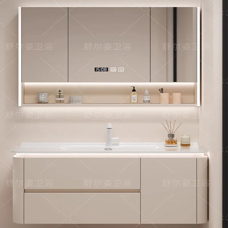 Sink Under Sink Double Washbasin Cabinet Towel Bathroom Wooden Furniture Salon Station Meuble De Rangement Multifunction Home