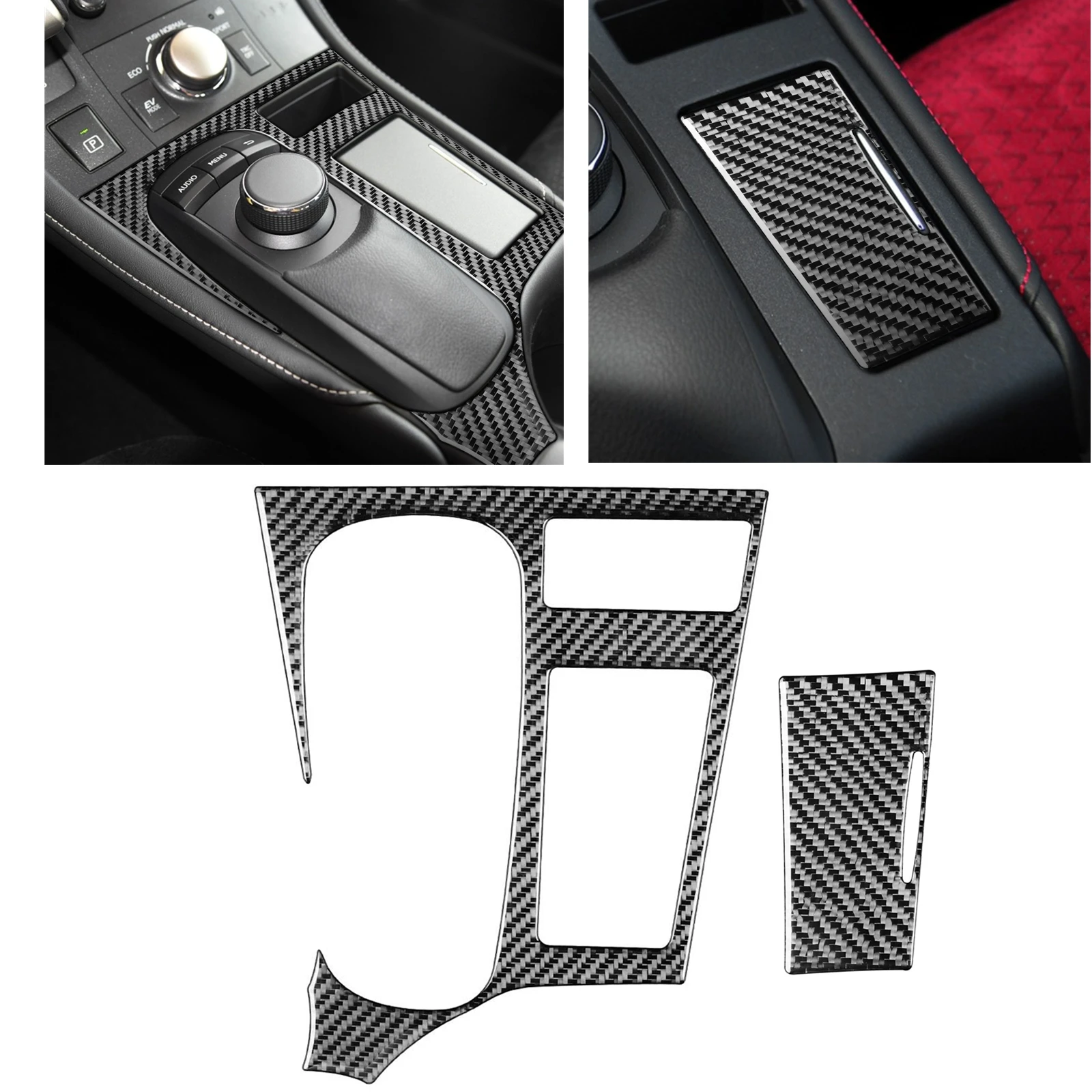 Ashtray Armrest & Center Console Panel Cover Strip Control Frame Sticker For Lexus CT200h 2011 2012 2013 2014 2015 2016 2017