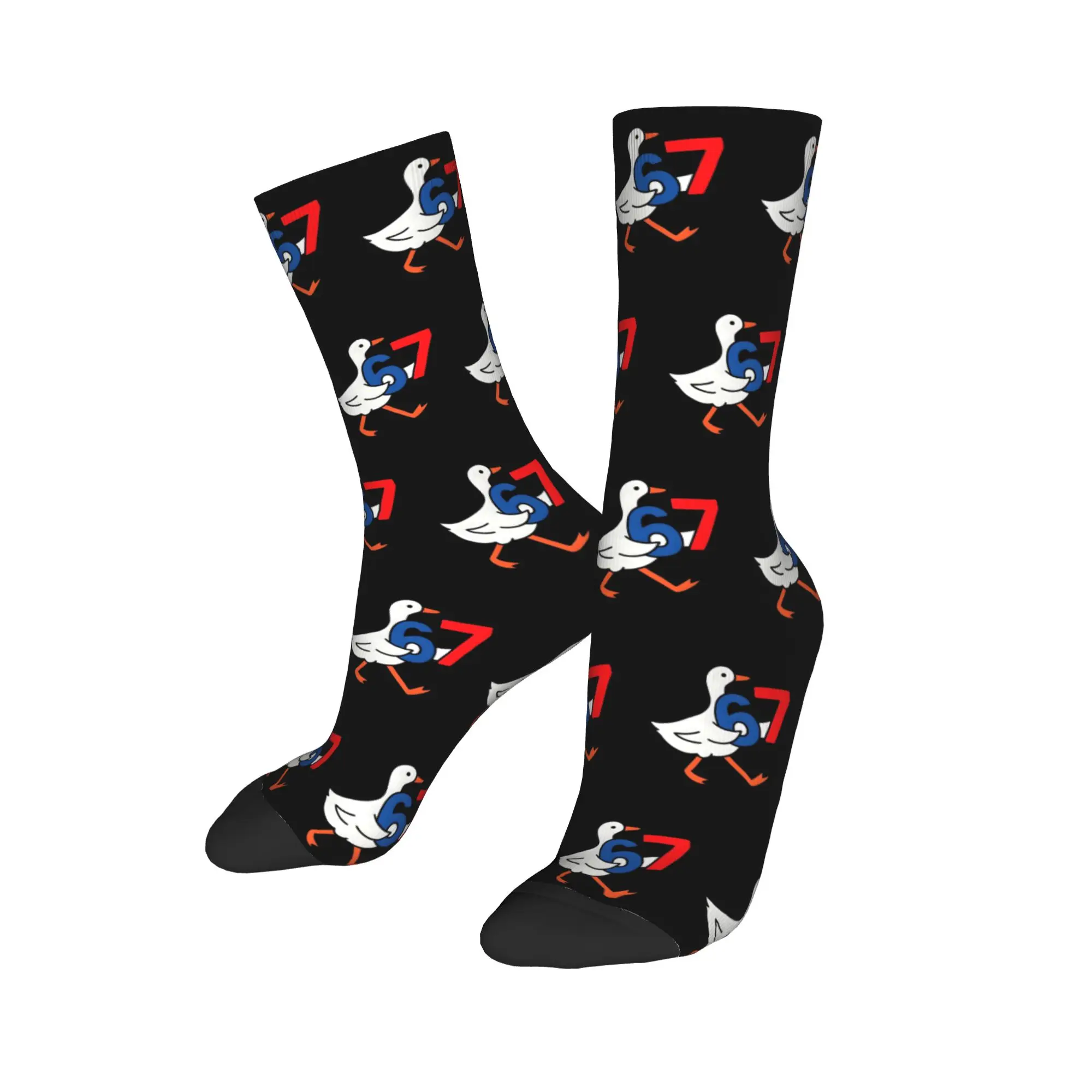 

Забавные носки с утятами Custom Funny Duckling 67 для мужчин и женщин, унисекс, с 3D-печатью, в стиле Kawaii, с мемами Six Seven, модные носки