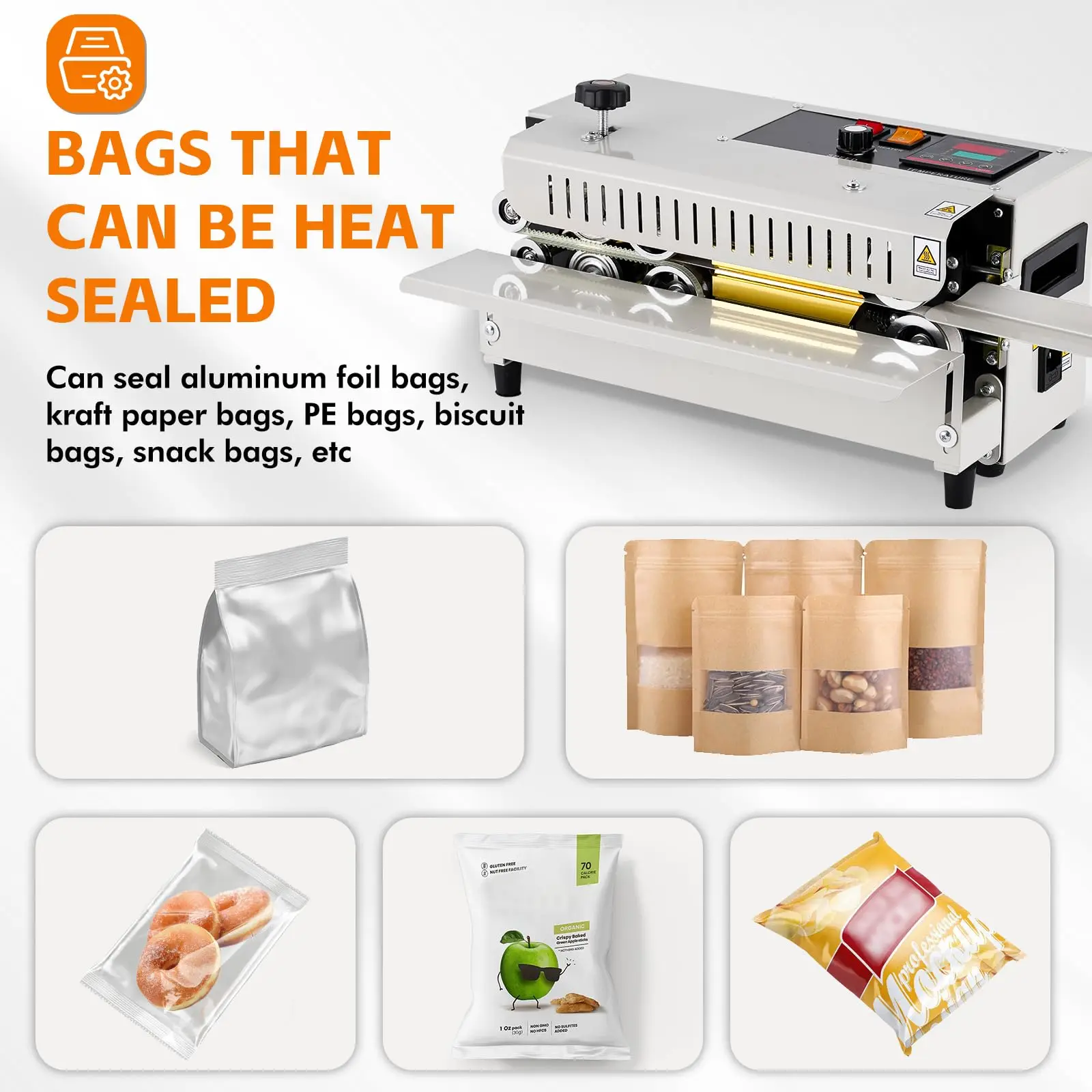 

ZEQUAN Непрерывная ленточная горизонтальная импульсная машина для запайки Автоматическая машина для запечатывания упаковки пластиковых пакетов для машины для запайки пакетов