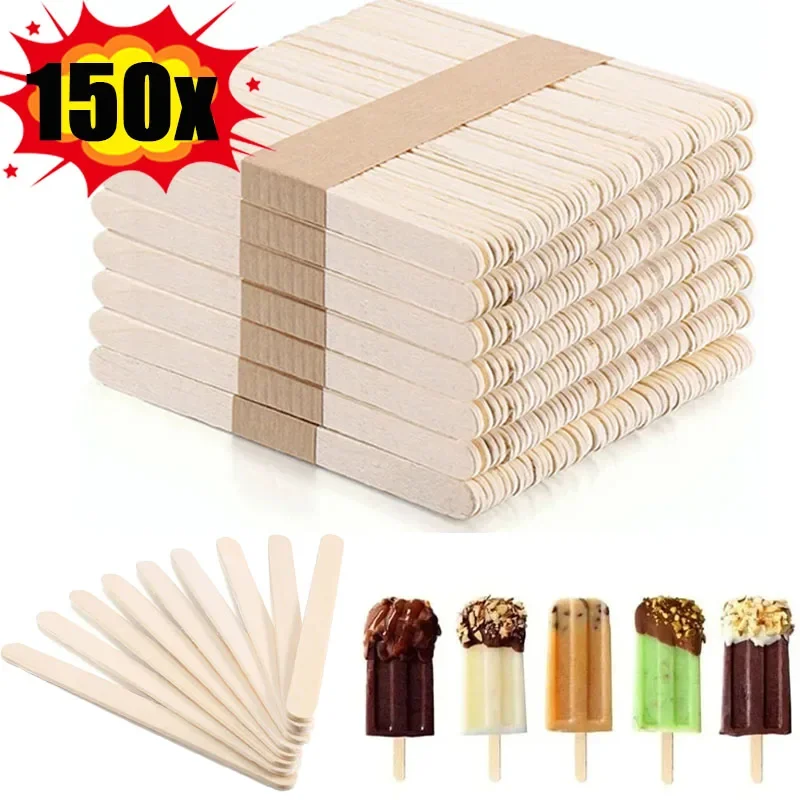 

50/100/150Pcs Resin Tool Epoxy Stirring Stick Popsicle Ice Cream Stick Handmade DIY Resin Mold Wood Ice Pop Sticks Making Tools