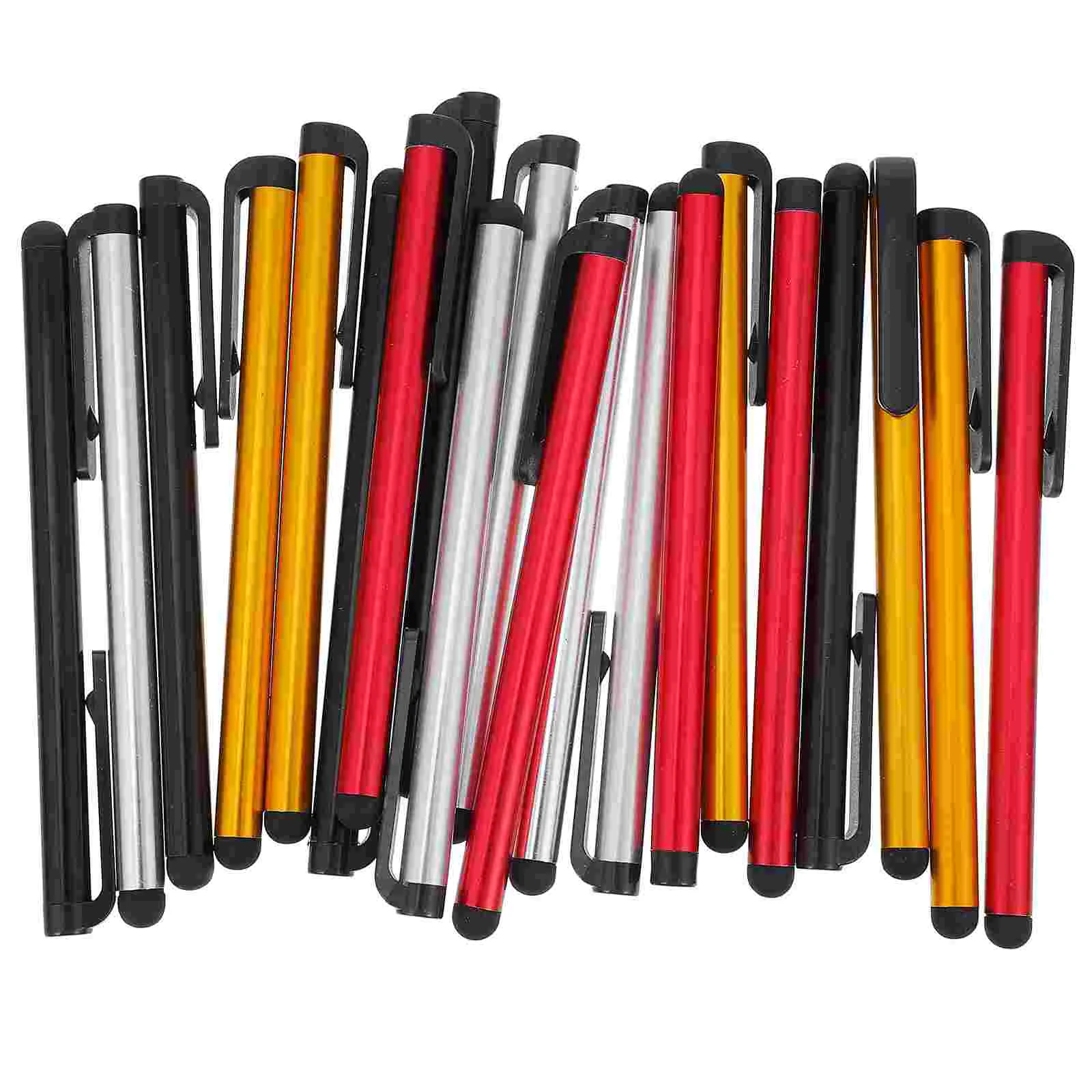 

20 PCS Touch Screen Stylus Black Pens Phone Tablet Sensitivity Aluminum Alloy Capacitive