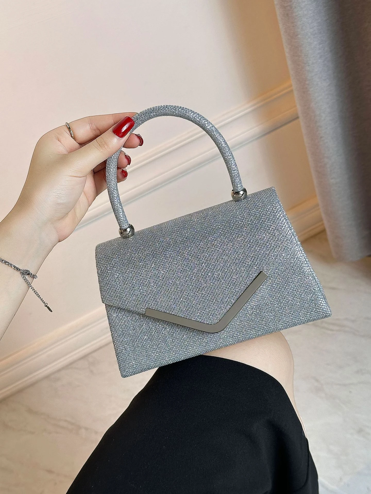 Tragbare Abendtaschen, Hochzeitstaschen, Crossbody-Clutch-Taschen und Damen-Abendkosmetiktaschen – Detail 9