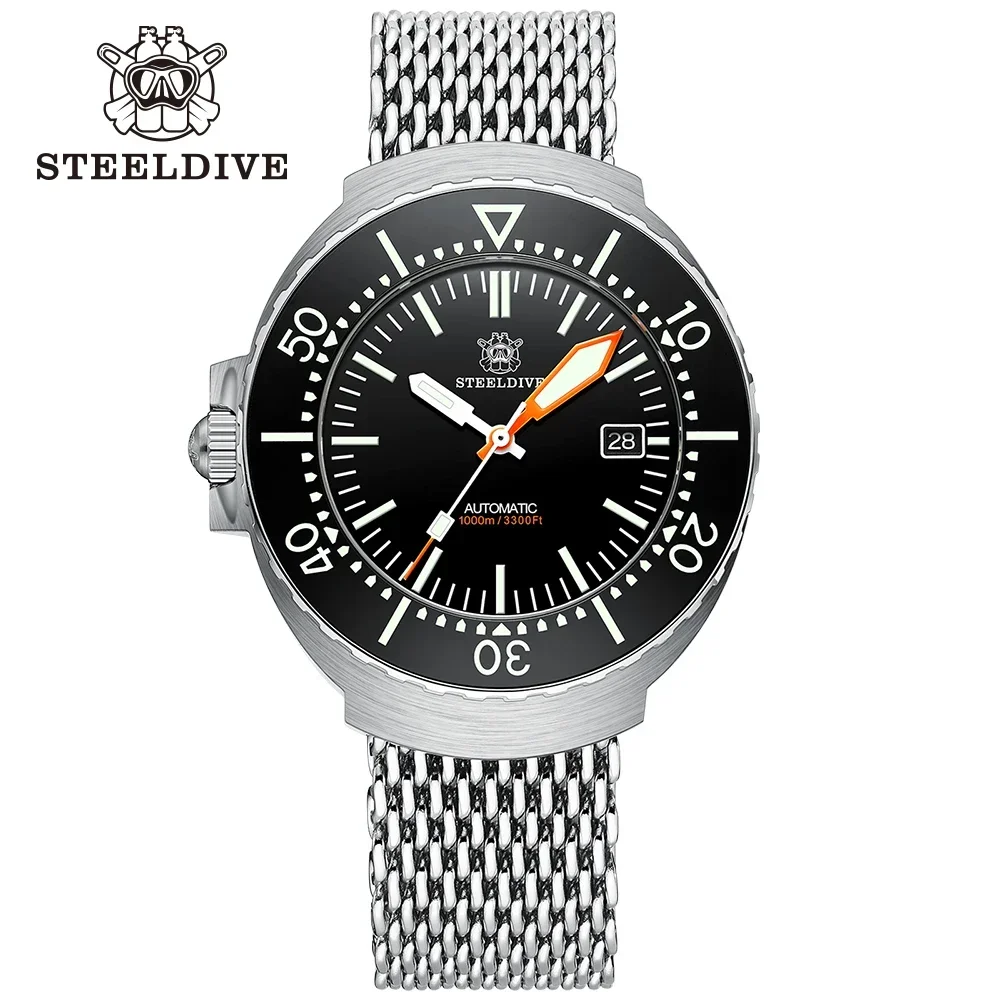 STEELDIVE SD1989 New Diving Fully Automatic Mechanical Men's Wristwatch NH35 Movement Luminous 1000M Waterproof