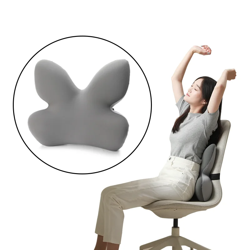 Oem Odm Comfortable   Refreshing Ergonomic Memory Foam Lumbar Support Cushion for Car Driver Back Relief