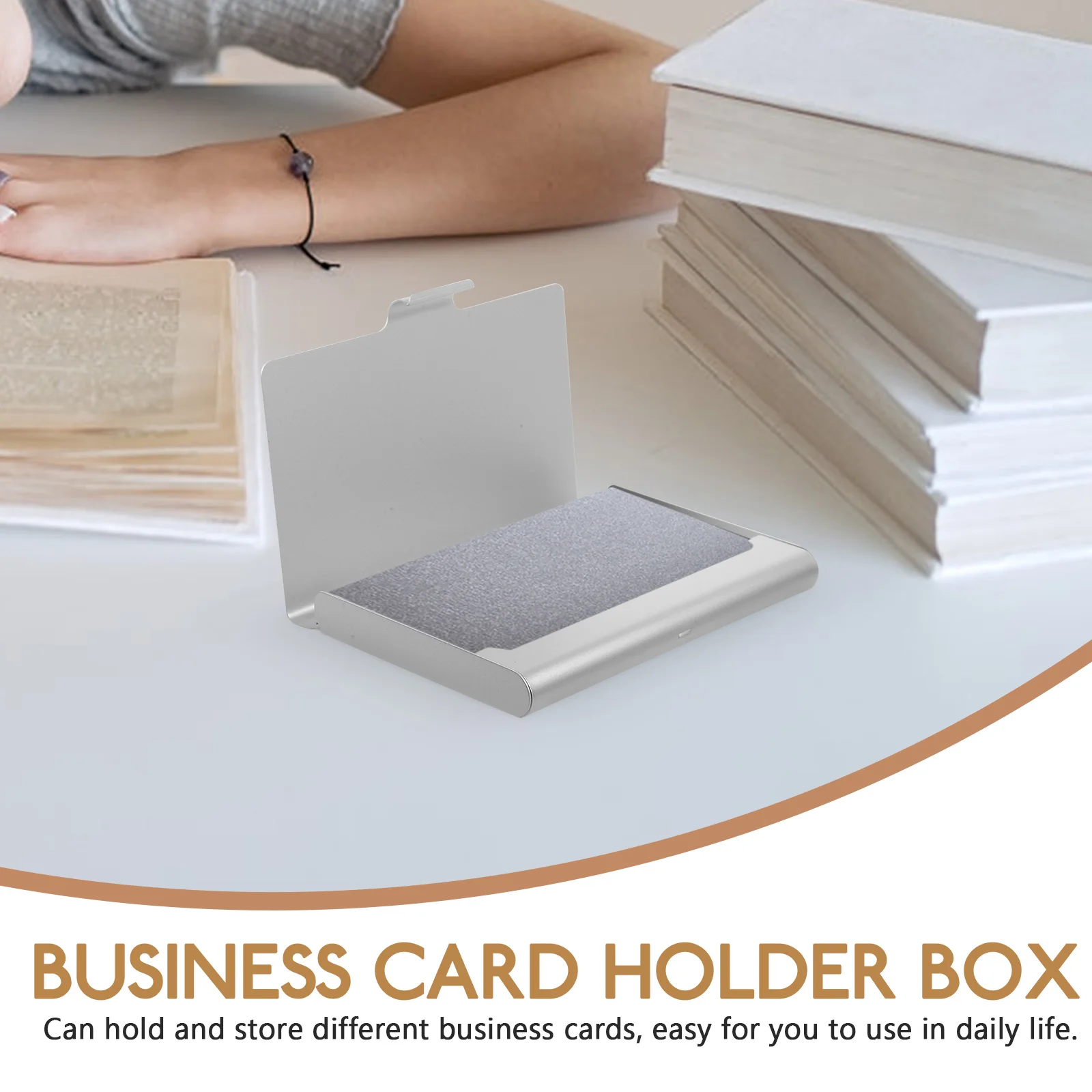 Business Card Case Office Cards Container Holders for Name Organizer Visiting Storage Box