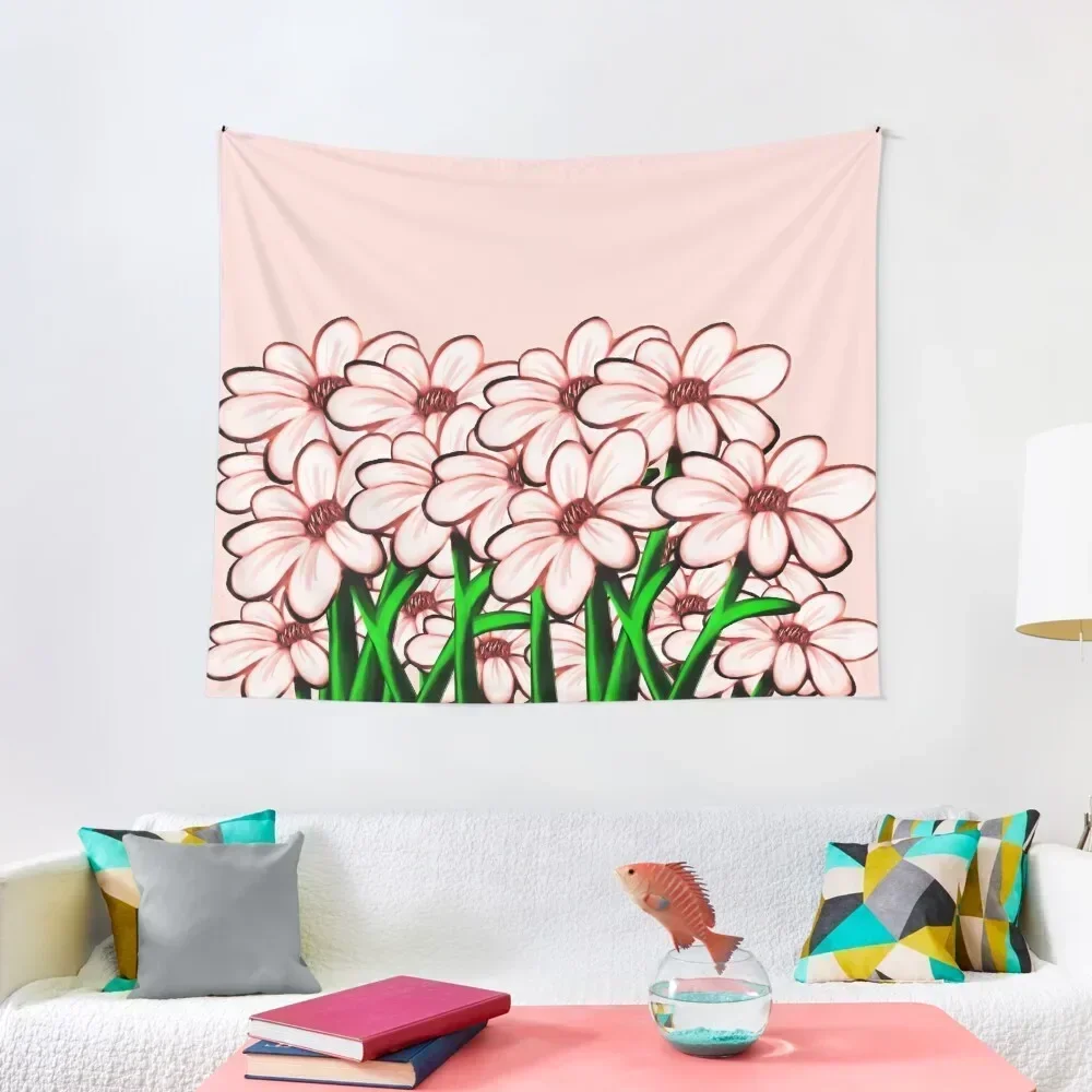 

Flowers in Peace in pink Tapestry Room Decor Room Design Aesthetic Home Decor Tapestry