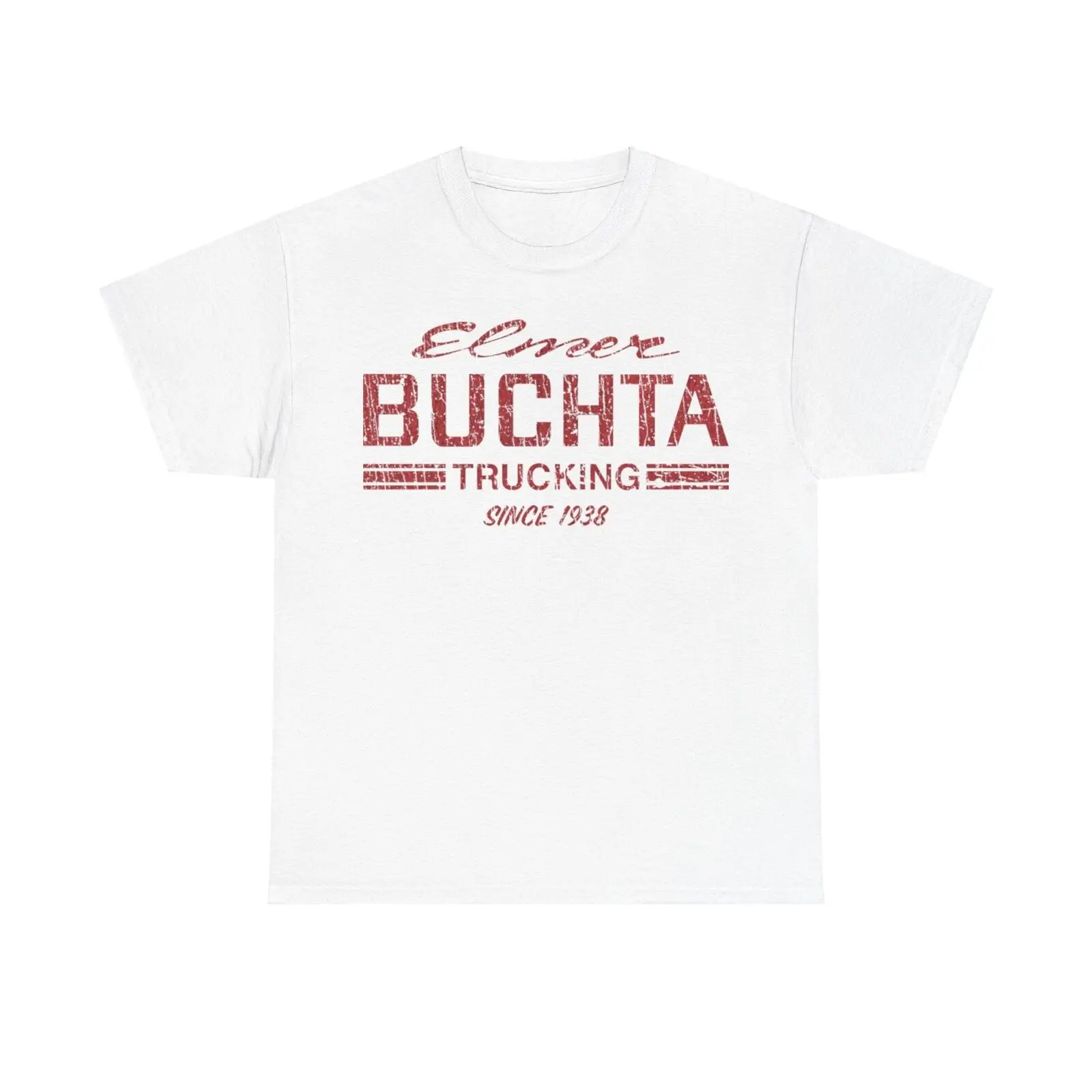 Elmer Buchta Trucking 1938 Distressed Print T shirt