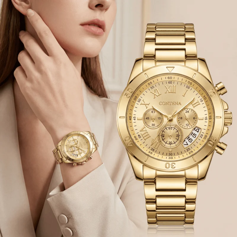 Luxury Stainless Steel Band Women's Watch Top Brand Analog Quartz Watches for Woman Elegant Dress Ladies Wristwatches Clock Gift
