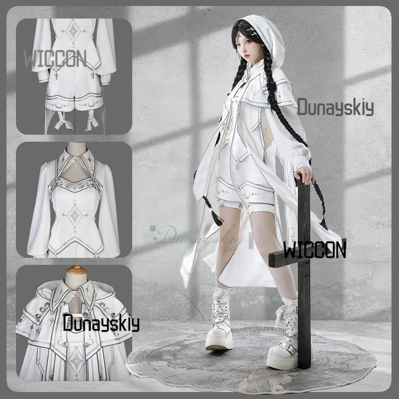 

Киберпанк готическое платье Лолиты белый костюм плащ топ шорты будущее бионическое измерение сексуальные женские костюмы Хэллоуин Jitrai Kei Y2K