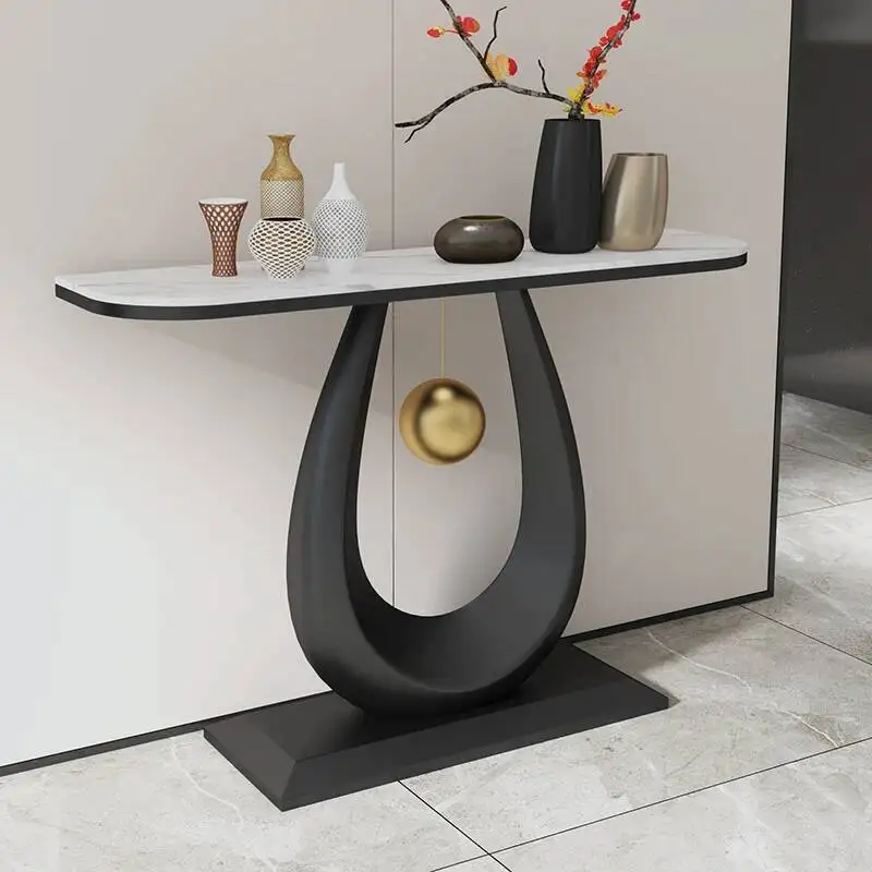 Midcentry Metal Marble Table Nordic Modern Console Luxury Console Table Hallway Entrance Consolle Ingresso Living Room Furniture