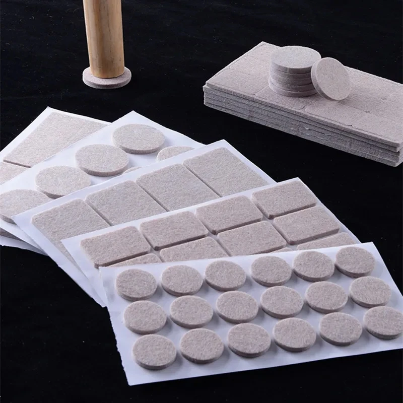 3-72Pcs Self-adhesive Felt Chair Leg Pads Anti Slip Scratch Resistant Noise Resistant Floor Furniture Protection Pads Gaskets