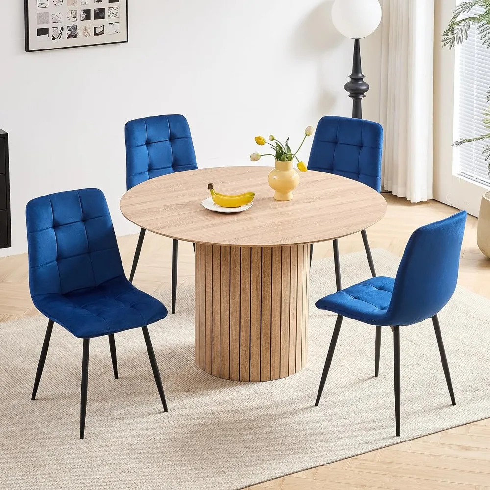 

Velvet Dining Chairs Set of 4, Dining Room Kitchen Chairs Upholstered Chair with Black Metal Legs for Living Room, Waiting Room,