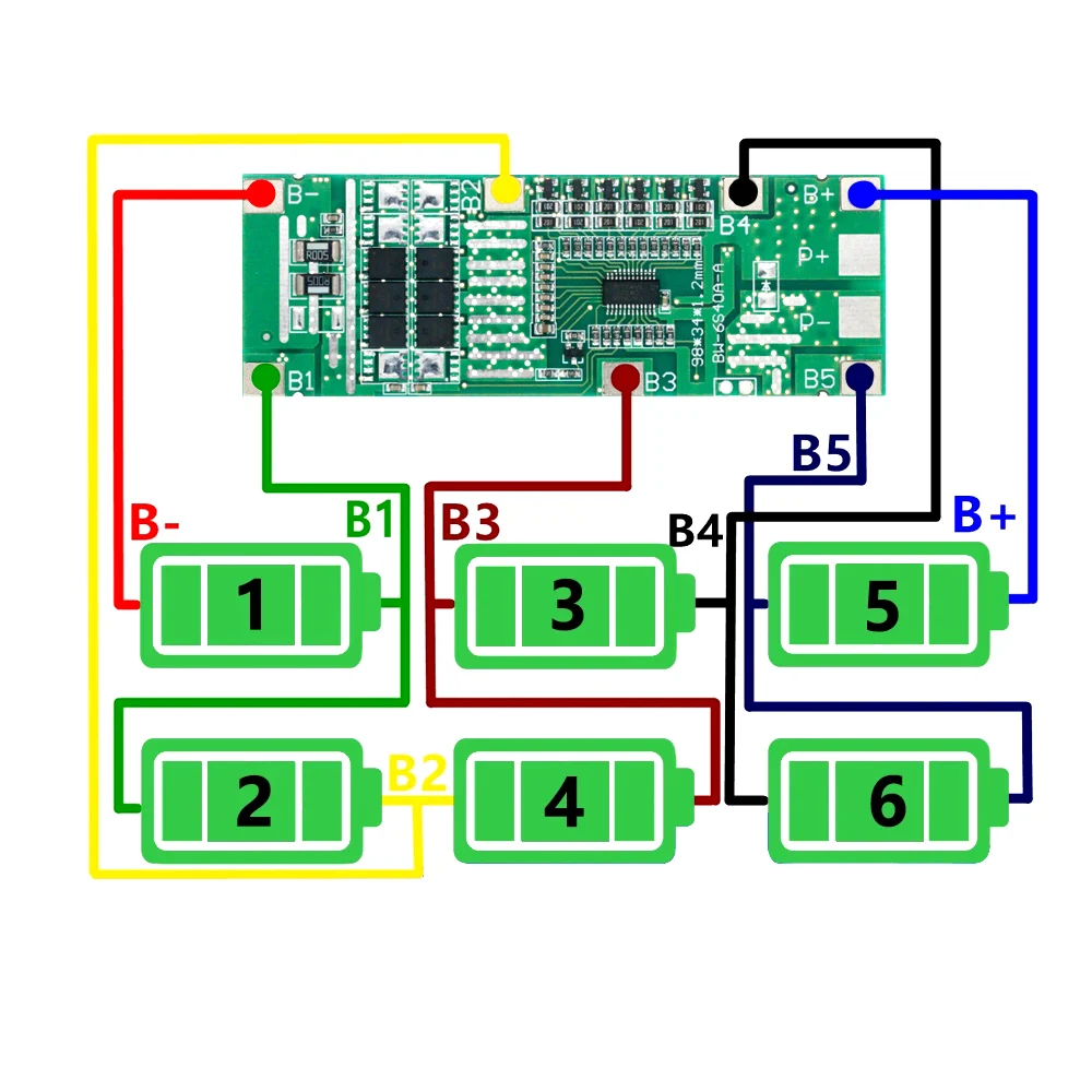 6S 24V20A ze zbalansowanymi elektronarzędziami Oświetlenie słoneczne Płyta zabezpieczająca baterię litową zintegrowany BMS