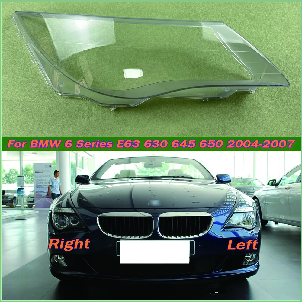 

For BMW 6 Series E63 630 645 650 2004-2007 Headlight Cover Transparent Lampshade Headlamp Shell Plexiglass Replace Original Lens