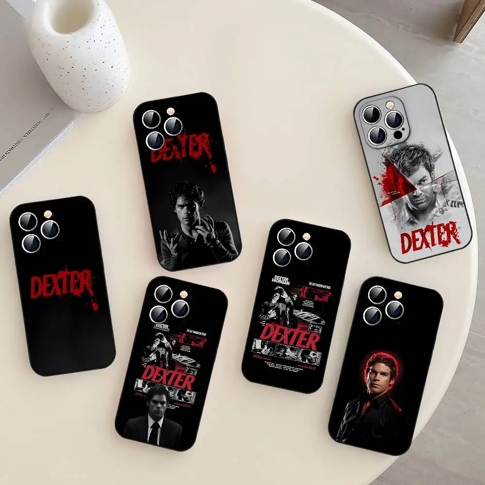 D-Dexter Capa de telefone TPU macio Capa de telefone adequada para a pele para iPhone 17/16/15/14/13/12/11 Série: PRO, MAX, PLUS, Mini