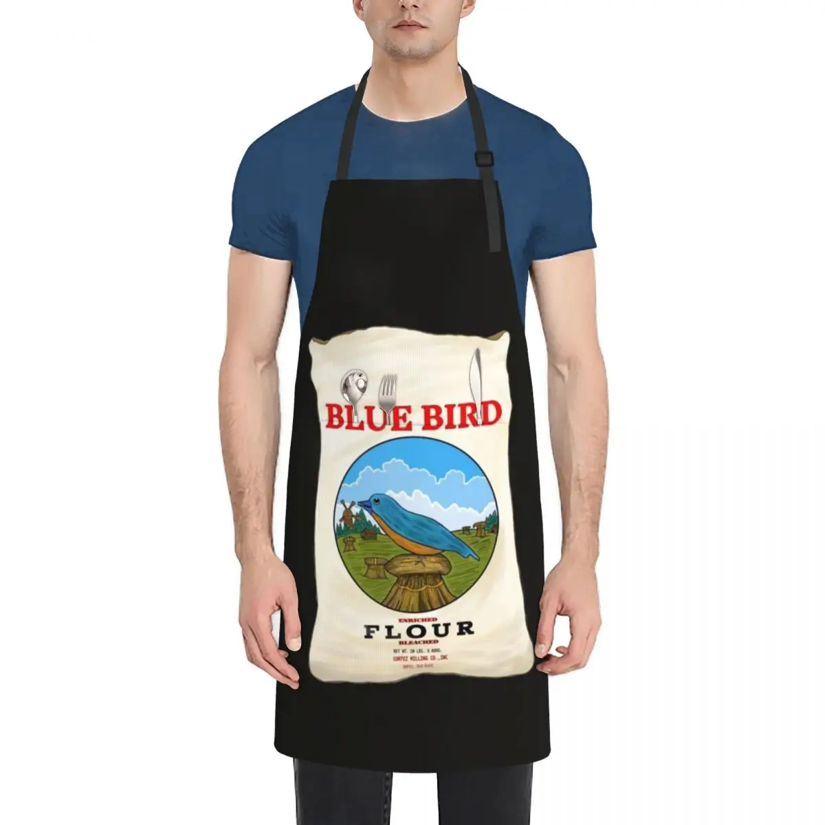 

Blue Bird Flour Apron Women's Kitchen Kitchen Novel Kitchen Accessories Apron