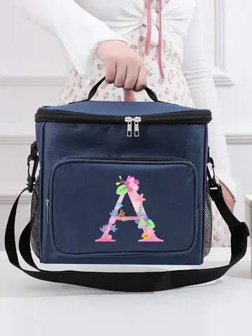 Large Capacity Aluminum Foil Thermal Bag Portable Ice Pack for Car Outdoor Picnic Crossbody Freshness Preservation Bag