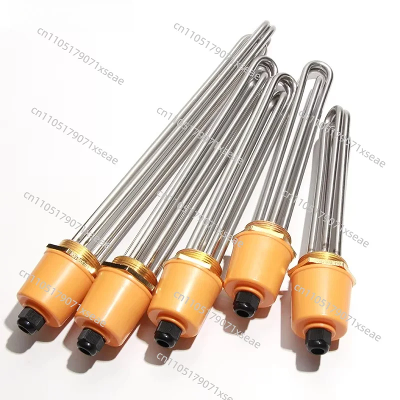 DN32 DN40 DN50 SUS304 Immersion Water Heating Element, 220V 380V Tubular Booster Heater 3KW 4.5KW 6KW 9KW 12KW