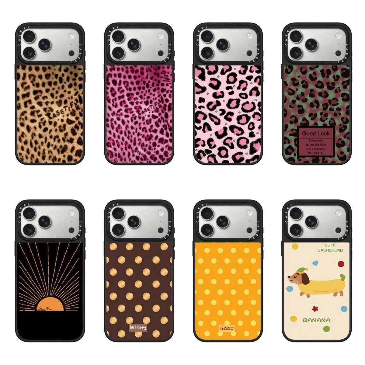 Funda de teléfono con estampado de leopardo japonés y coreano de marca compartida para iPhone 17 Pro Max, nueva funda rígida Apple 15/16, marca de moda