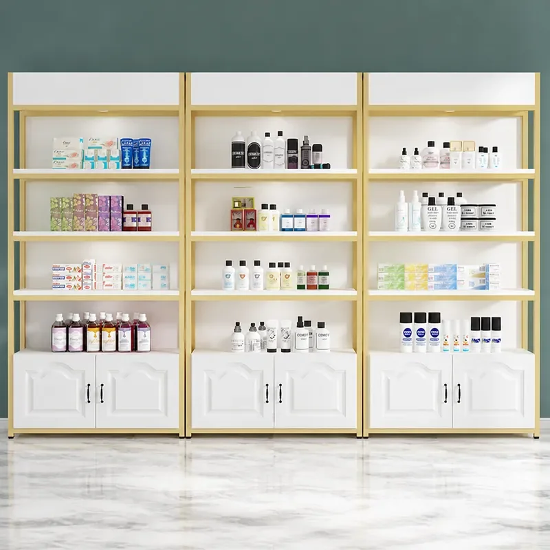 Multi Layer Display Shelf for Supermarket Convenience Store Snack and Cosmetics Showcase Cabinet