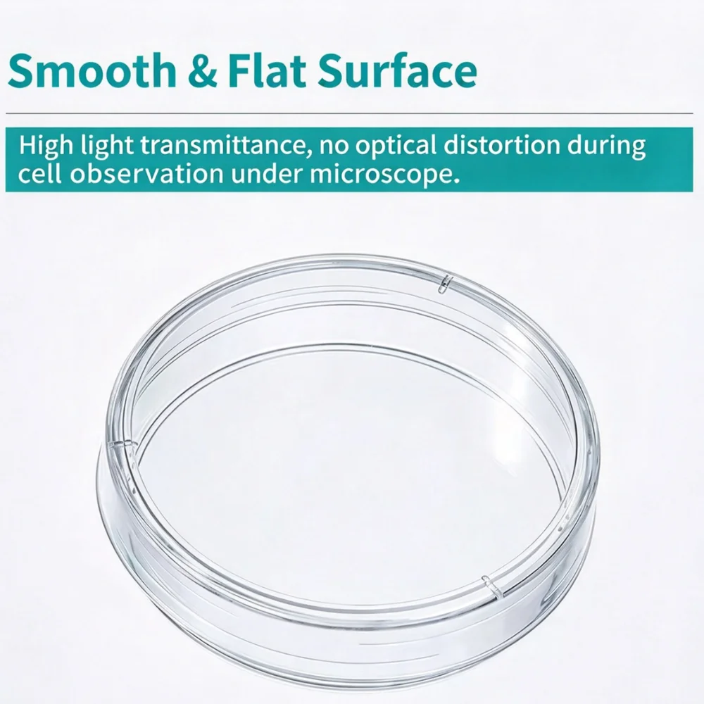 Disposable Adherent Cell Culture Dishes Plastic Culture Plates Sterile, for Laboratory, Scientific & Biological Teaching - view 5