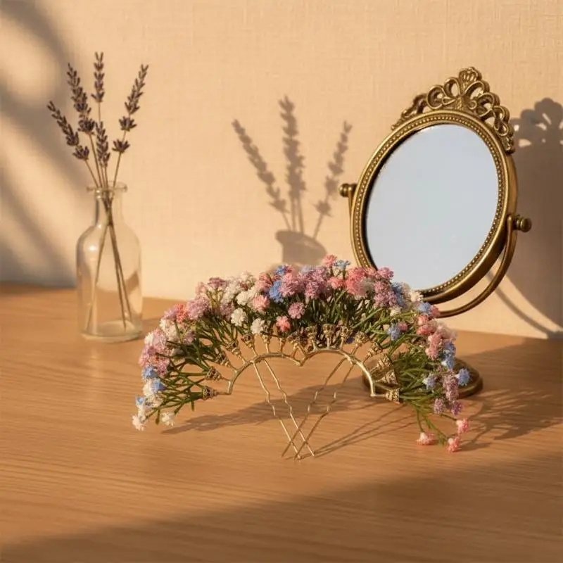Épingle à cheveux florale délicate, faite à la main, décorée de fleurs colorées, durable, indéformable, ornement capillaire traditionnel pour Hanfu et Cosplay