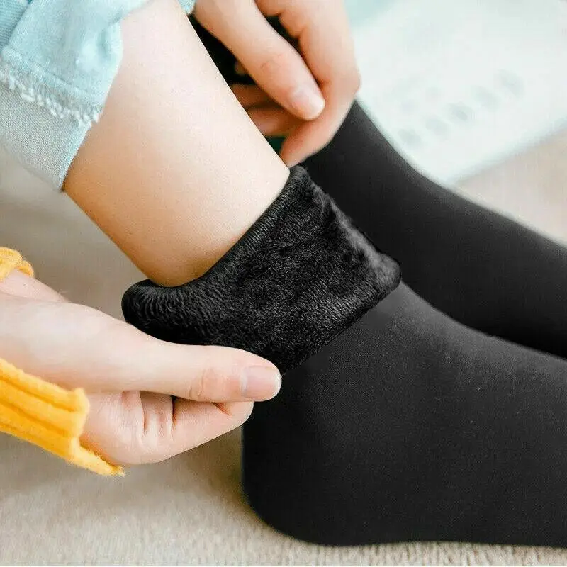 1Pairs Women Men Winter Snow Boots Socks Warm Coral Thermal Thicken Fleece Soft Cosy Socks Lady Solid Color Home Floor Socks