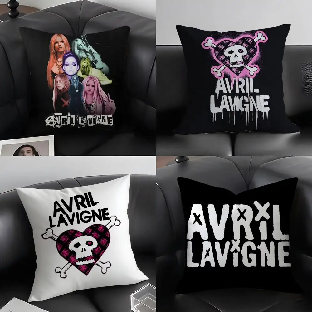 A-Avril LavigneE Singer Cushion Cover Pillowcase Ultra Soft Skin Friendly Fabric Cloud Like Comfort & Concealed Zipper