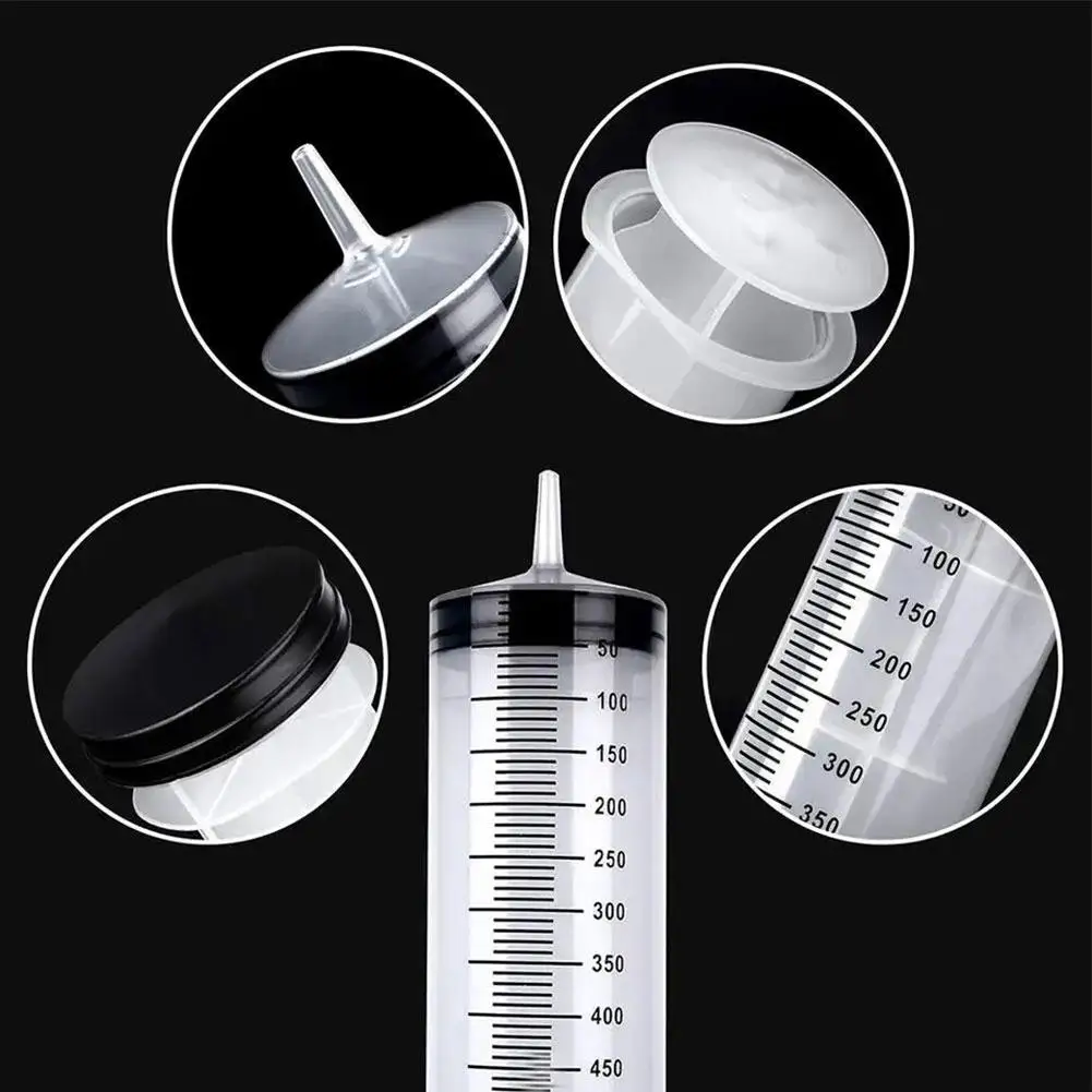 Multifunction Large Syringe Reusable Pump Measuring Seringue Tube for Draw Ink Pet Feeding Car Liquid Oil Glue Applicator 500ml