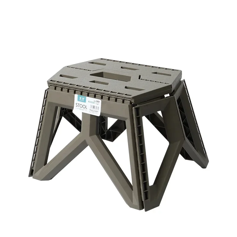 

Outdoor Folding Stool Plastic High Load-bearing Handle Design Durable Mini Chair Fishing Stool Square Maza Camping Stool