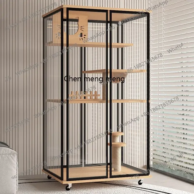 

X Panoramic glass, villa household cat cage, integrated litter box, luxury cat litter room, room others