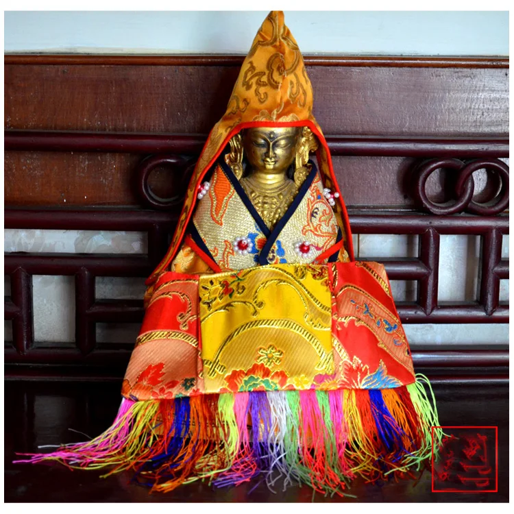 Wholesale Buddhist supply # holiest buddha Cape cassock Robe clothes hat of Nepal Shrine FOR 7 INCH 21CM statue