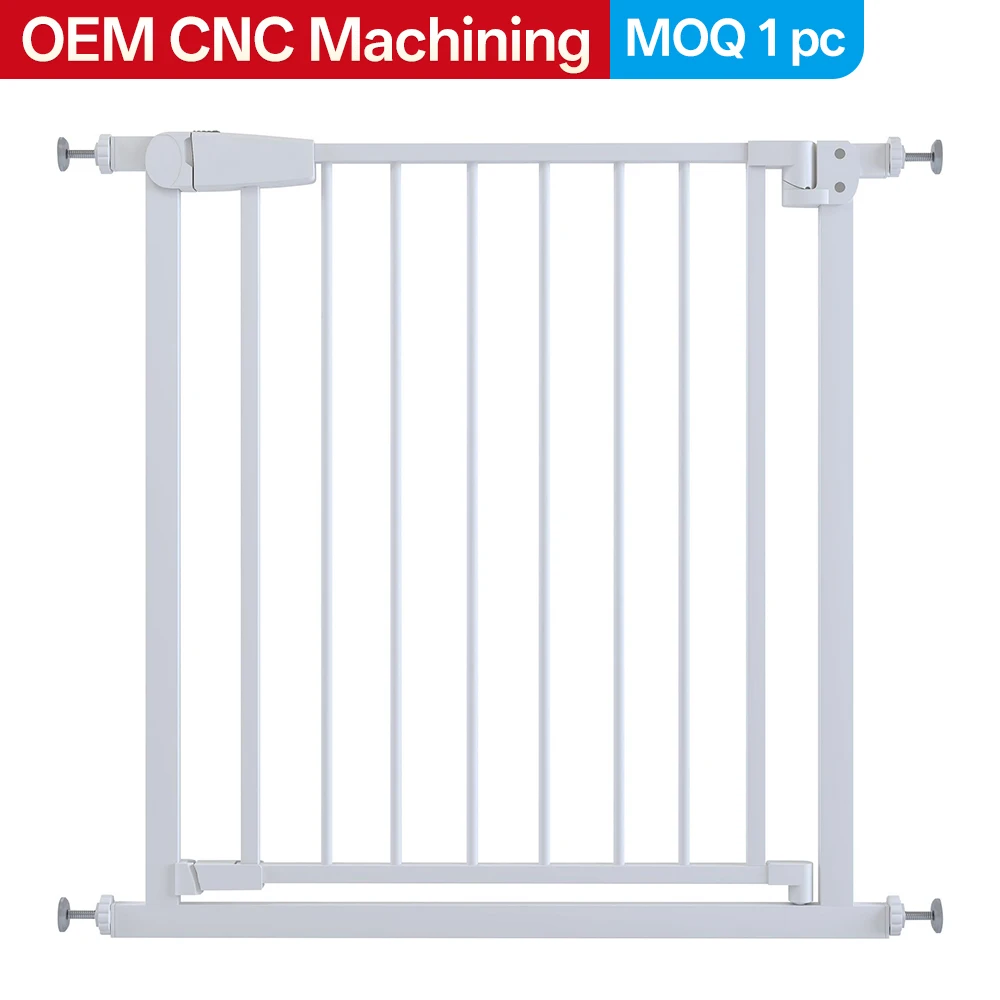 

Customizable retractable gate 29.6–46 inches, steel-plastic composite stairway access door pressure-fit installation suitable