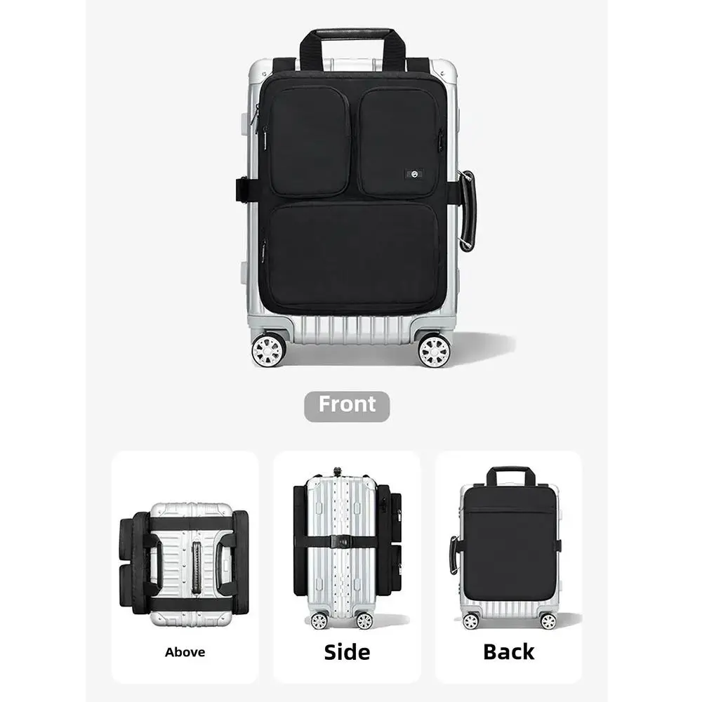 Adjustable Straps Boarding Case Hanging Bag Expansion Removable Suitcase Additional Handbag with PU Handle Multifunctional