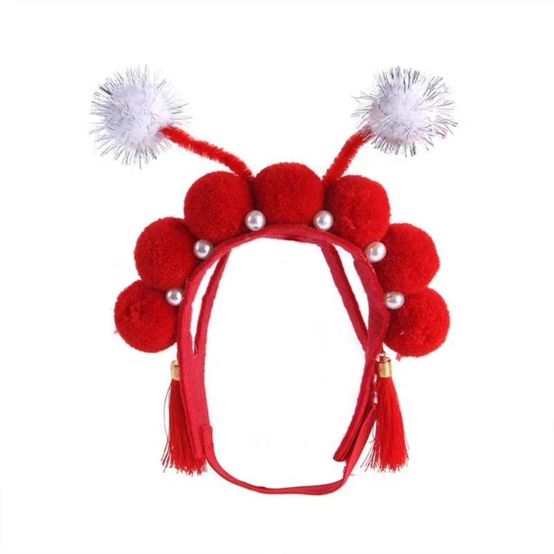 Chinese Headband for Cat Carnival Pet Headband Christmas Cosplay Headwear