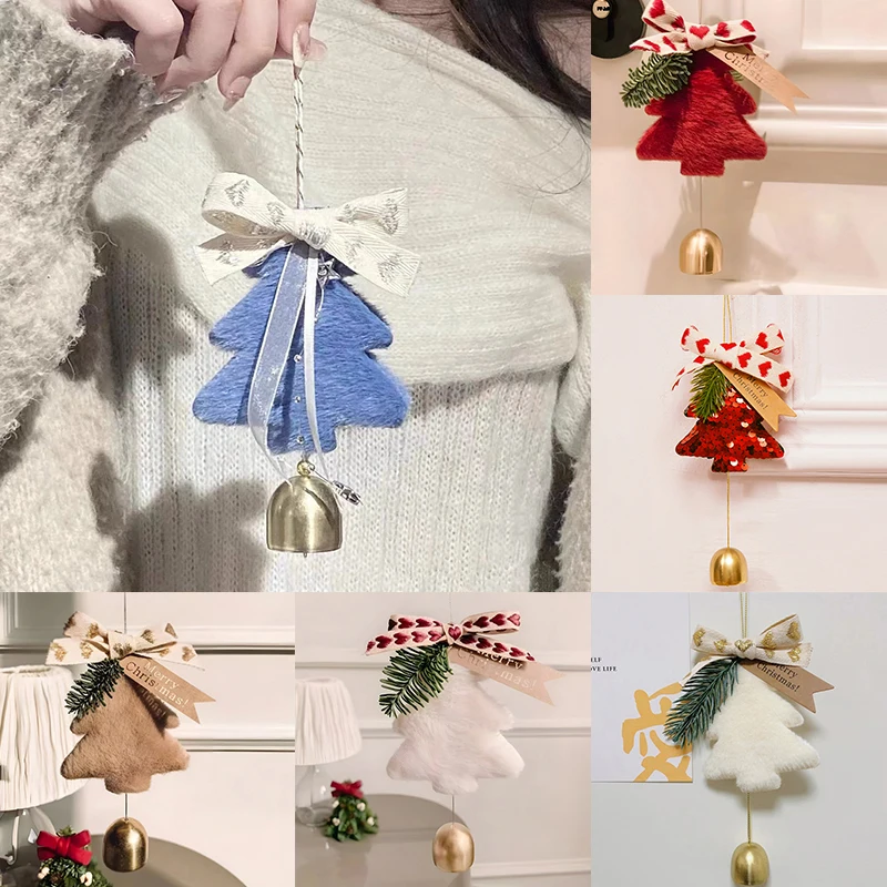 Christmas Tree Bell Hanging Pendants Merry Christmas Decorations For Home Xmas Ornament Couple Gift Happy New Year Supplies