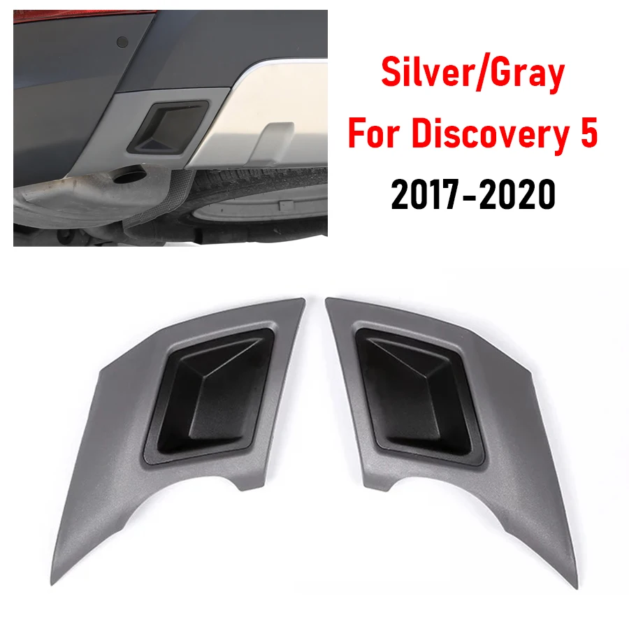 

Wooeight 2Pcs Silver/Gray Dynamic Style Rear Bumper Dummy Exhaust Cover Trim For Land Rover Discovery 5 2017 2018 2019 2020