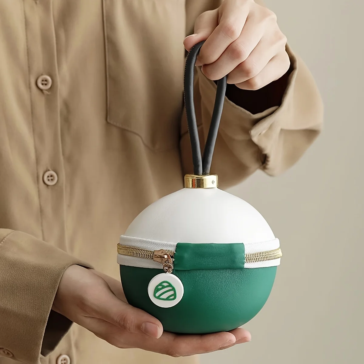 

1 Set Of 4pcs Ceramic And Glass Travel Tea Set, Include One Pot And Three Cups, Outdoor Camping Portable Tea Set, Tea Accessorie