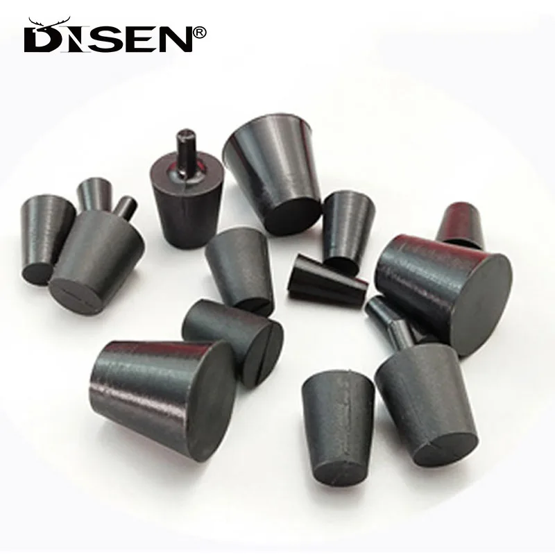 Black Conical Rubber Plug High Temp Silicone Rubber Powder Coating Plug Masking Blanking Hole Plug End Cap Stopper
