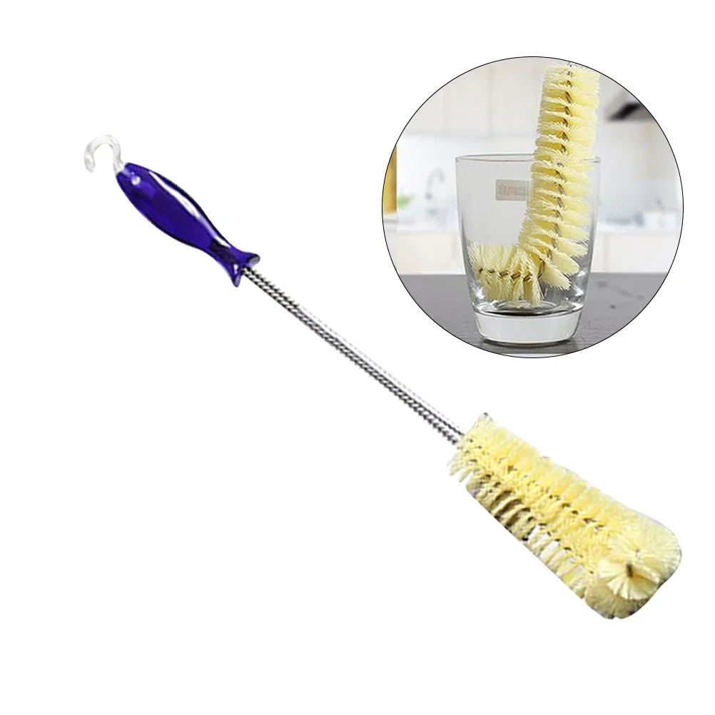 Water Bottle Cleaning Brush Long Handle Angled Design Hook with Comfort Grip for Water Bottle Kettle Glass Cup