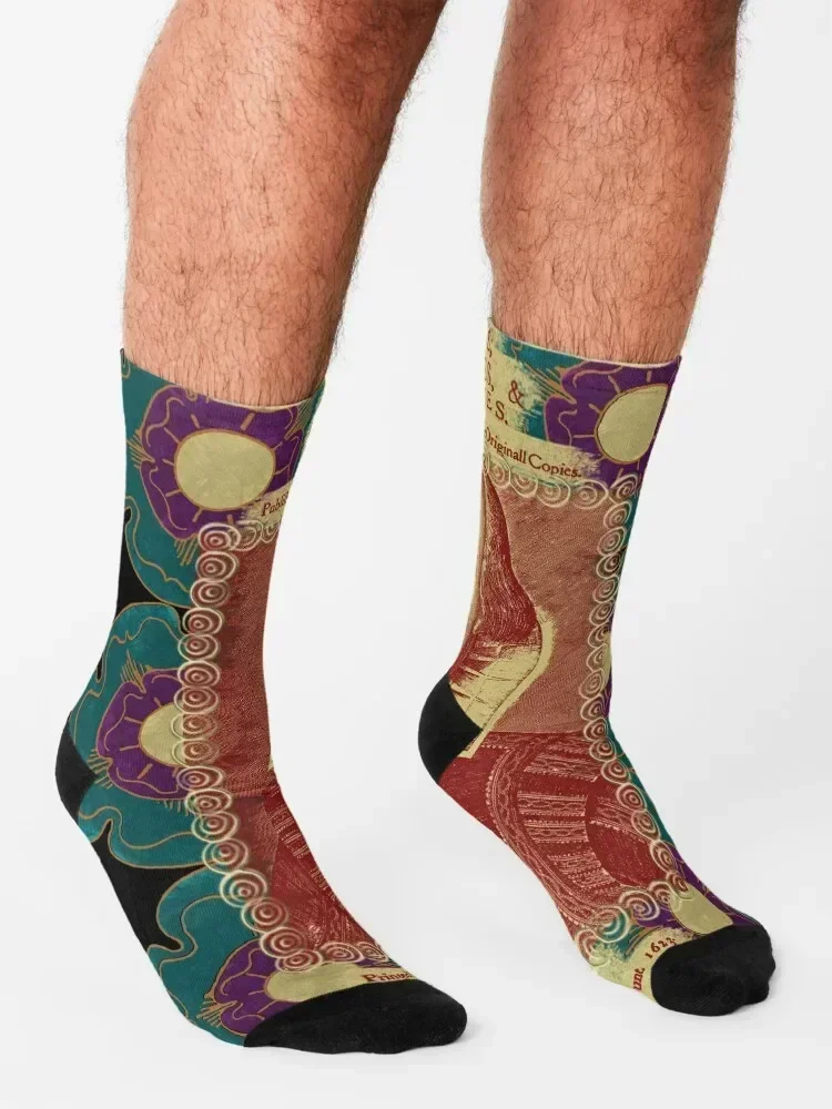 Shakespeare Tudor Flower Power Socks set happy designer brand Stockings Socks For Girls Men's