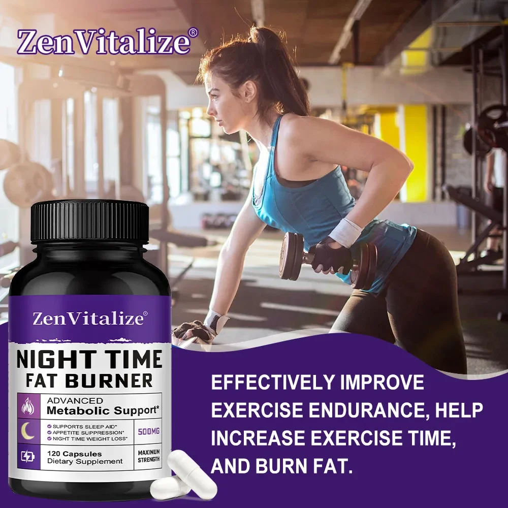 كبسولات حرق الدهون أثناء الليل - تقلل الشهية، مناسبة لكل من الرجال والنساء، وتعزيز عملية التمثيل الغذائي وتحسين جودة النوم